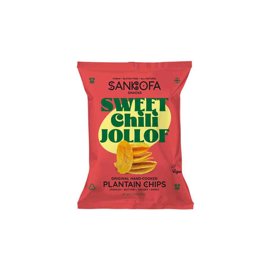 Sankofa Sweet Chilli Jollof Plantain Chips 50g