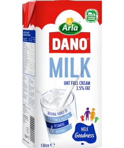 1 litre tetra pack of dano uht full cream milk