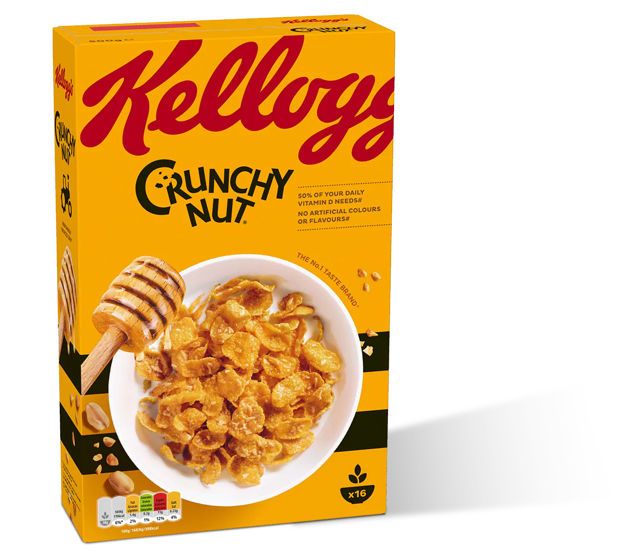 500 gram box of kellogg's crunchy nut
