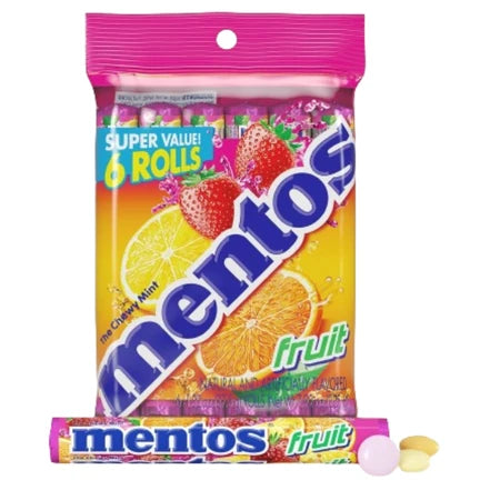 Mentos Mini Rolls Chewy Fruit Sweets 10g