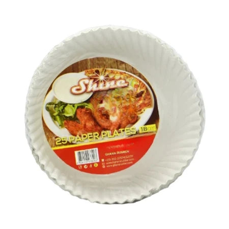 Shine Paper Plates Round 18cm