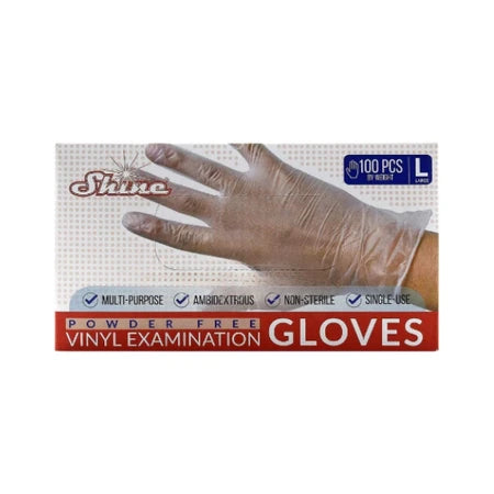 Shine Vinyl Gloves Large