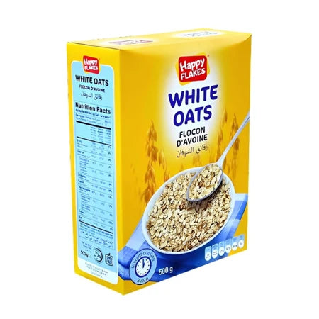 Happyflakes White Oats Box 500g