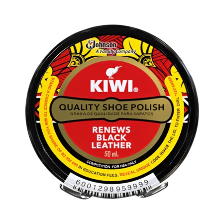 KIWI Shoe Polish Renews Black Leather 50ml