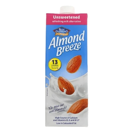 Blue Diamond Almond Breeze Original Unsweetened Milk 1ltr