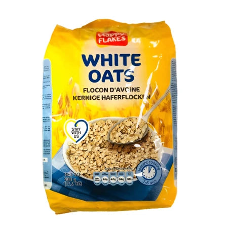 Happyflakes White Oats Bag 500g