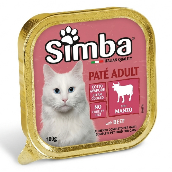 Simba Pate With Beef Cat Food 100g