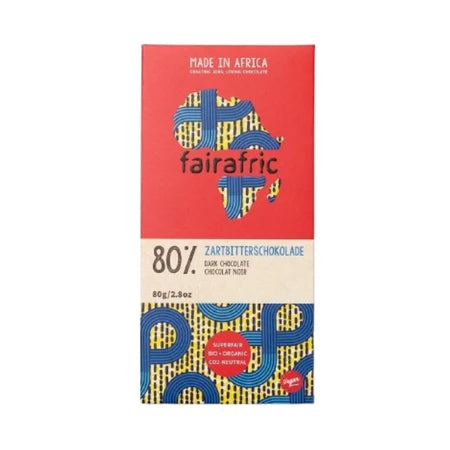 Fairafric 80% Dark Chocolate Plain 80g