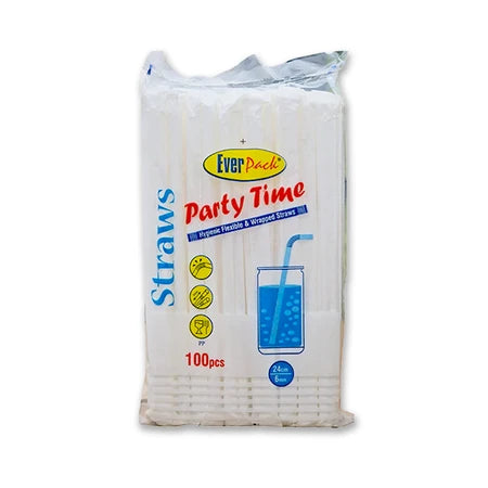 Everpack Party Time Flex Straw Wrapped 6mm