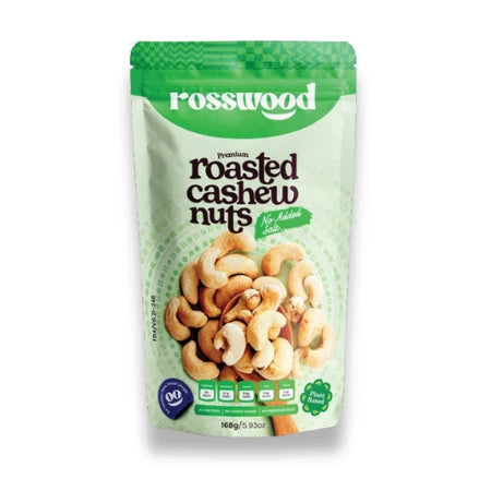 Rosswood Prem Roasted Cashew Nuts No Salt 168g