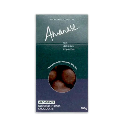Fairafric Macadamia Covered In Dark Chocolate 100g