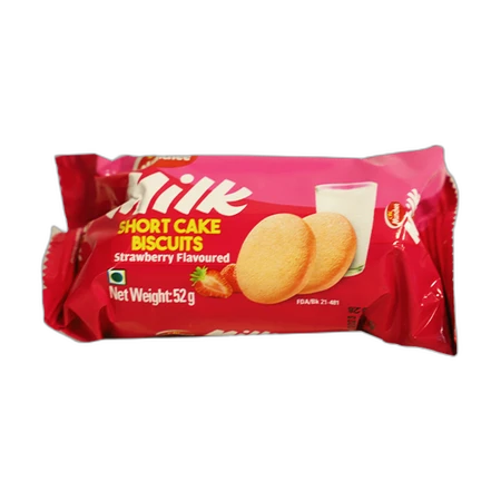 Munchee Milk Short Cake Strawberry Biscuit 45g