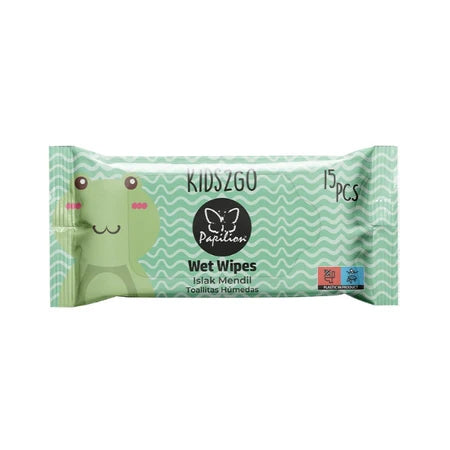 Papilion Travel Wipes Kids2Go 15 Pcs