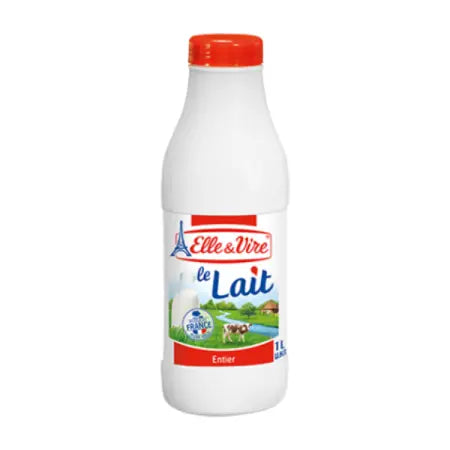 Elle & Vire Whole Milk Uht Bottle 1ltr