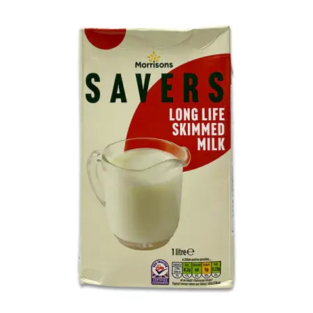 Morrisons British Saver Long Life Skimmed Milk 1ltrs