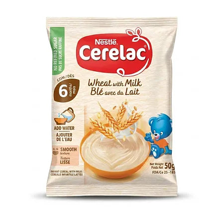Nestle Cerelac Wheat & Milk No Refined Sugar 50g