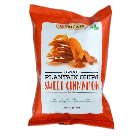 Sankofa Sweet Plantain Chips Cinnamon Flavour 50g