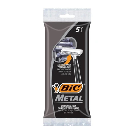Bic Metal Black 2Blades Stick Sach 5