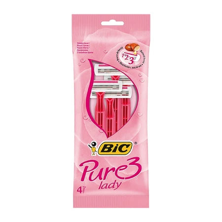BIC Pure 3 Lady Shaver Pink (Sachet 4)