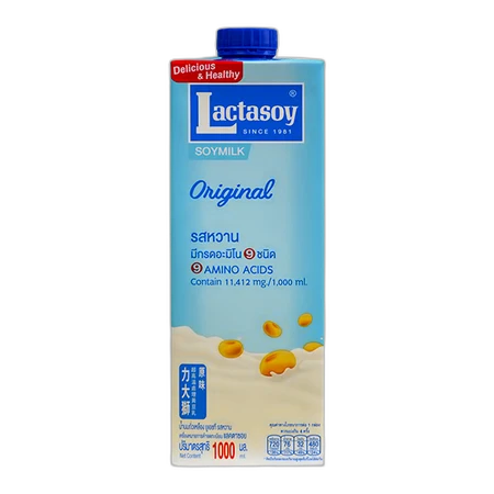 Lactasoy Plain Soya Milk 1ltr