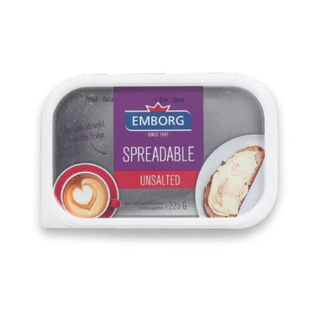 Emborg Spreadable Butter Unsalted 225g
