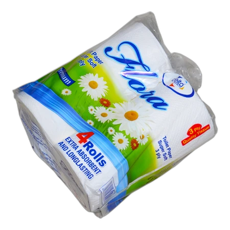 Flora Tissue 3 Ply 4 Rolls