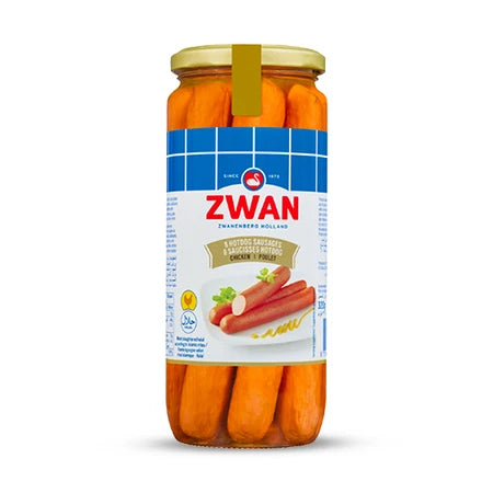 Zwan 8 Chicken Hotdogs In Bottle 320g