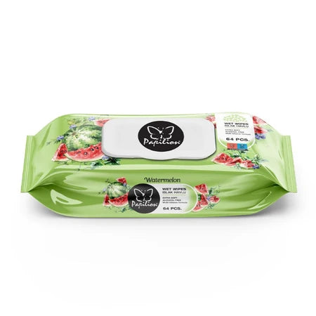 Papilion Watermelon Wet Wipes 64sheets Wth Cap