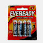 Eveready Battery Super Heavy Duty Aa4