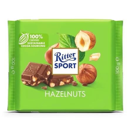 Ritter Sport Milk Chocolates With Hazelnuts 100g