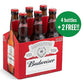 Budweiser Lager Beer Bottle 330ml 6 Pack