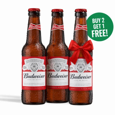 Budweiser Lager Beer Bottle 330ml 3pcs