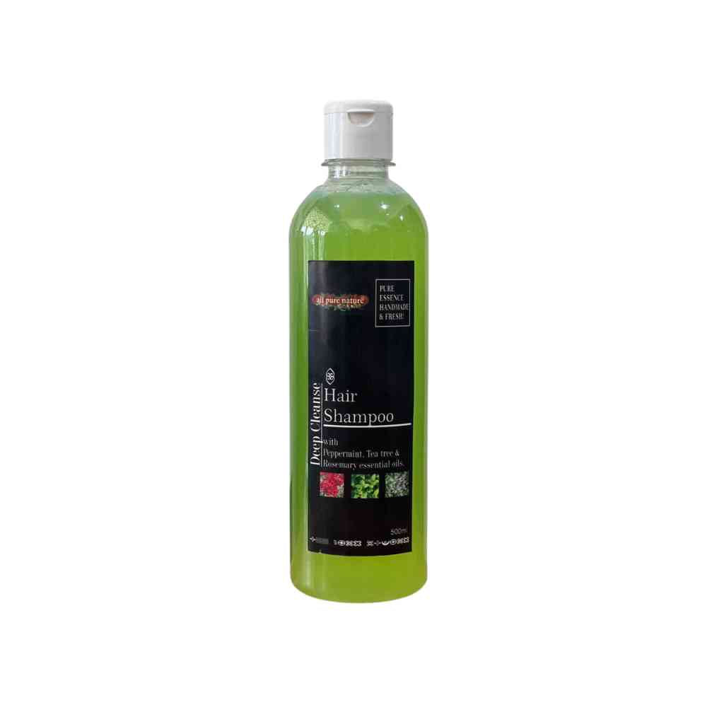 All Pure Nature Deep Cleanse Hair Shampoo with Peppermint, Tea Tree 500ml
