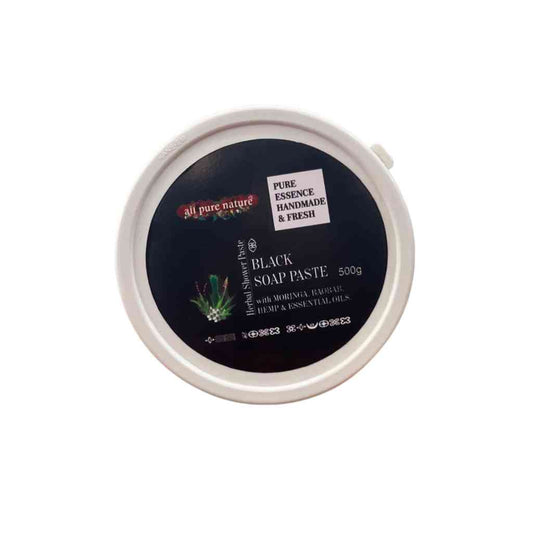 All Pure Nature Coco Black Soap with Moringa, Baobab, Hemp 500g