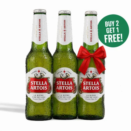 Stella Artois Lager Beer Bottle 330ml 3pcs