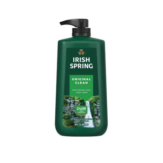 Irish Spring Moisturizing Face & Body Wash Original Clean XXL 887 ml