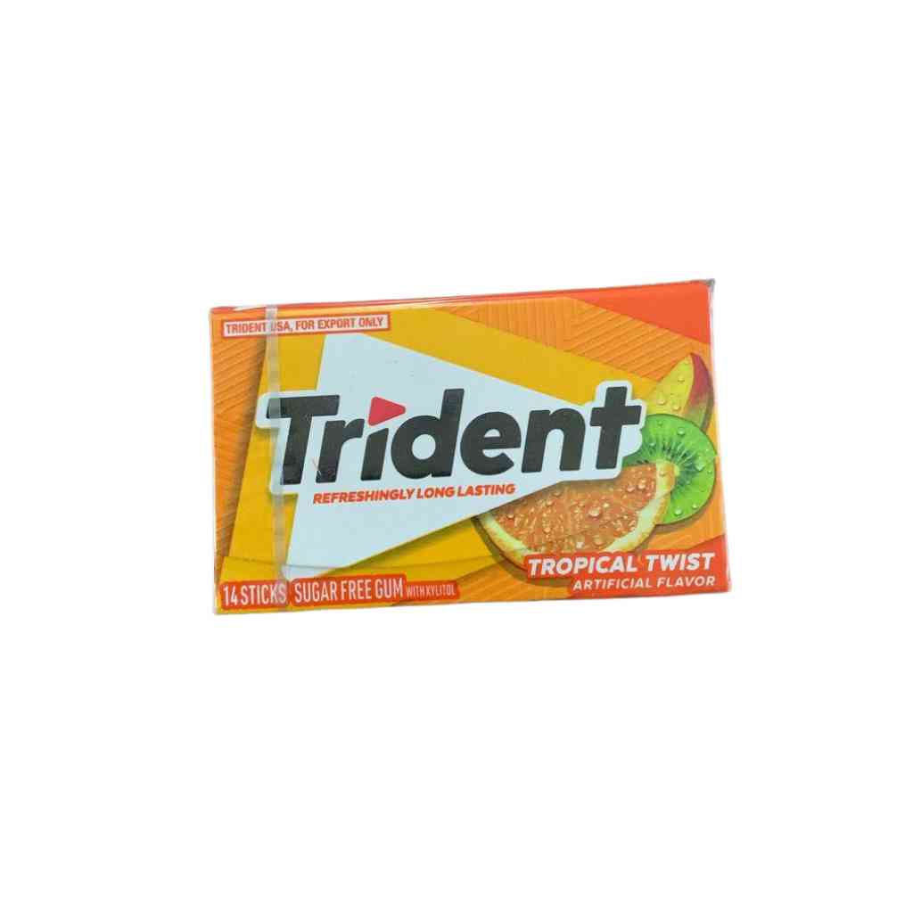 Trident Tropical Twist Sugar Free Gum 14 Sticks