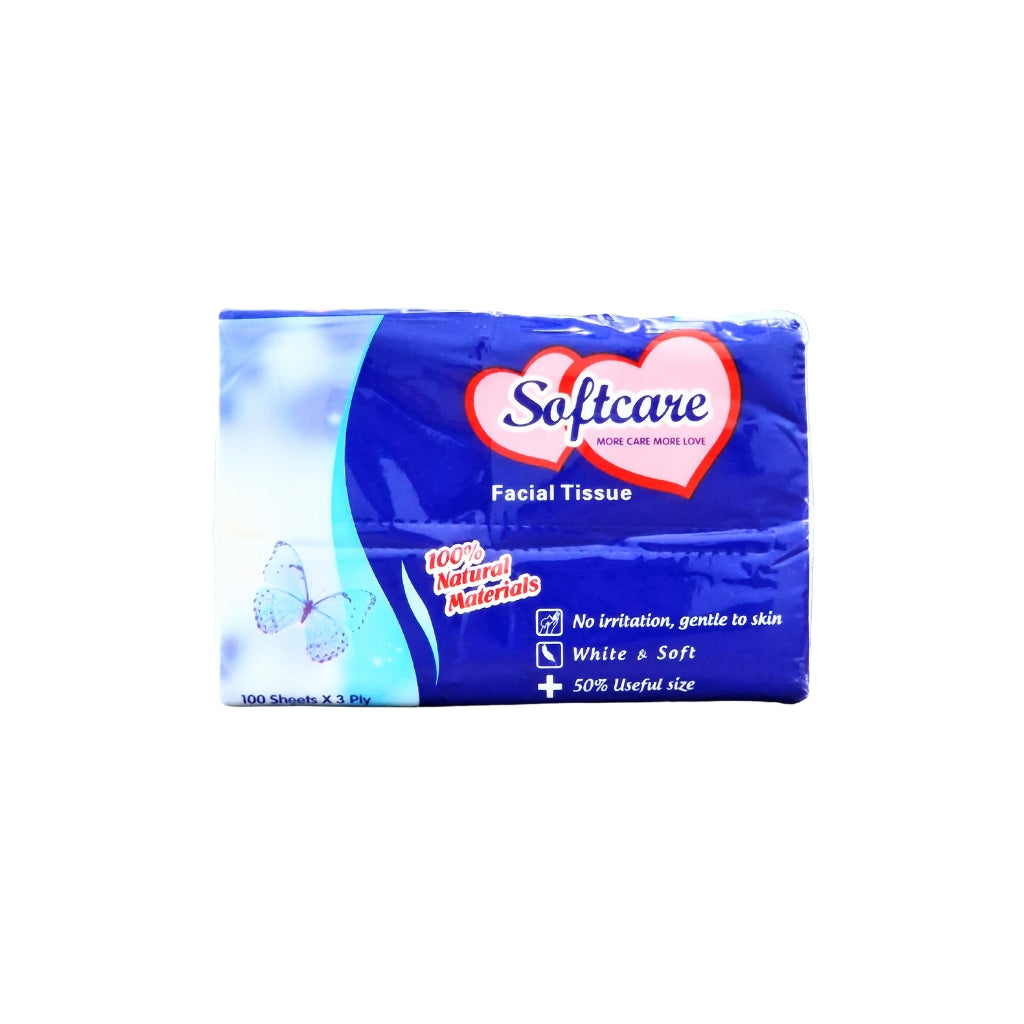 Softcare Facial Tissue 3 Ply 100 Sheets