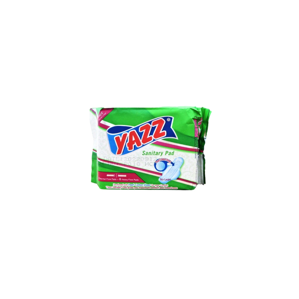 Yazz Mix 6 Normal Flow & 6 Heavy Flow Sanitary Pads | 60 minute ...
