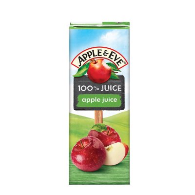 200 millilitre tetra pack of apple & eve 100% juice no sugar, apple juice