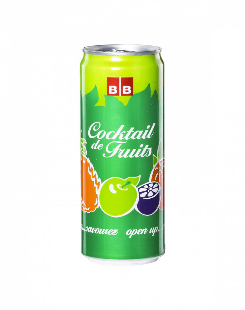 33 centilitre can of bb cocktail de fruits