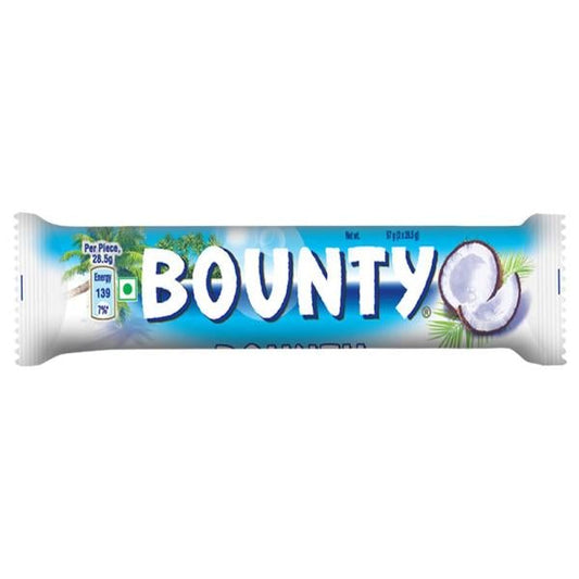 57 gram bar of bounty chocolate