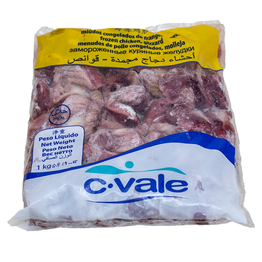 1 kilogram bag of c.vale chicken gizzard