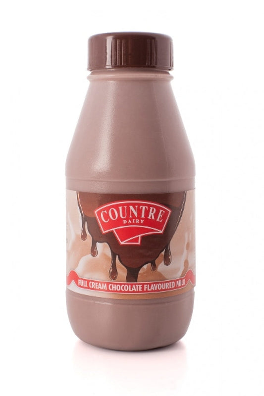 500 millilitre bottle of countre dairy chocolate flavoured milk drink