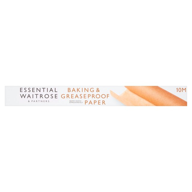 100 gram box of Essential Waitrose & Partners baking and greaseproof paper
