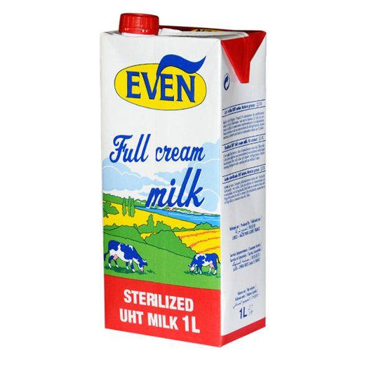 1 litre box of even uht full cream milk