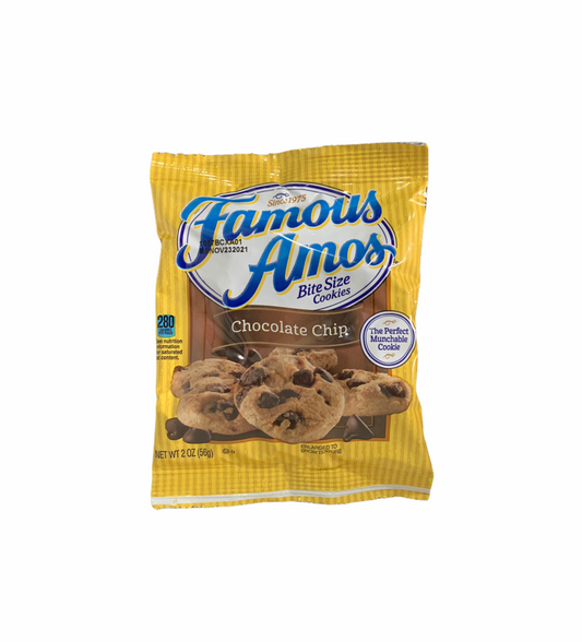 56 gram wrap of famous amos chocolate chip