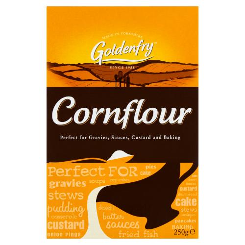 250 gram box of Goldenfry cornflour 