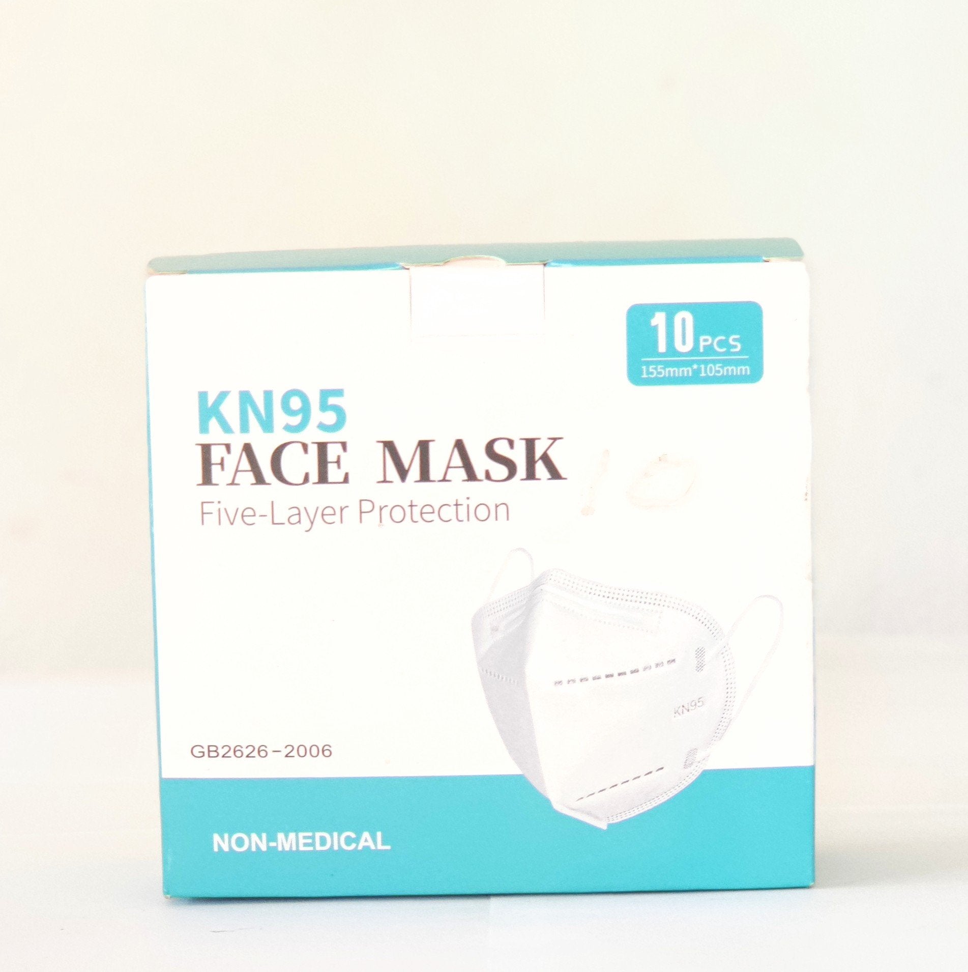 Box of disposable face masks