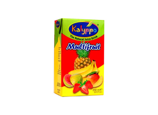 250 millilitre tetra pack of kalypo multifruta
